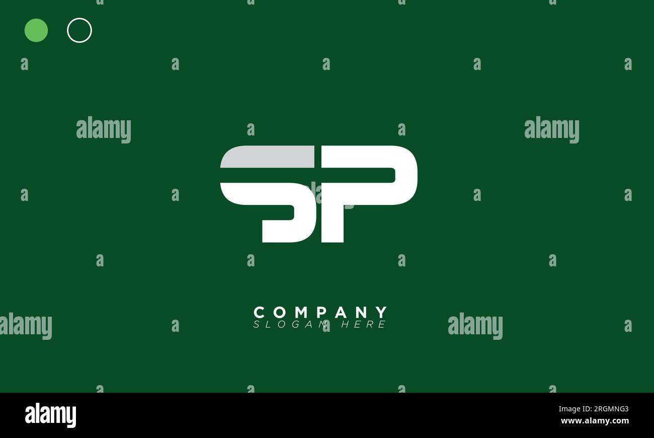 SP Alphabet Buchstaben Initialen Monogramm Logo Stock Vektor