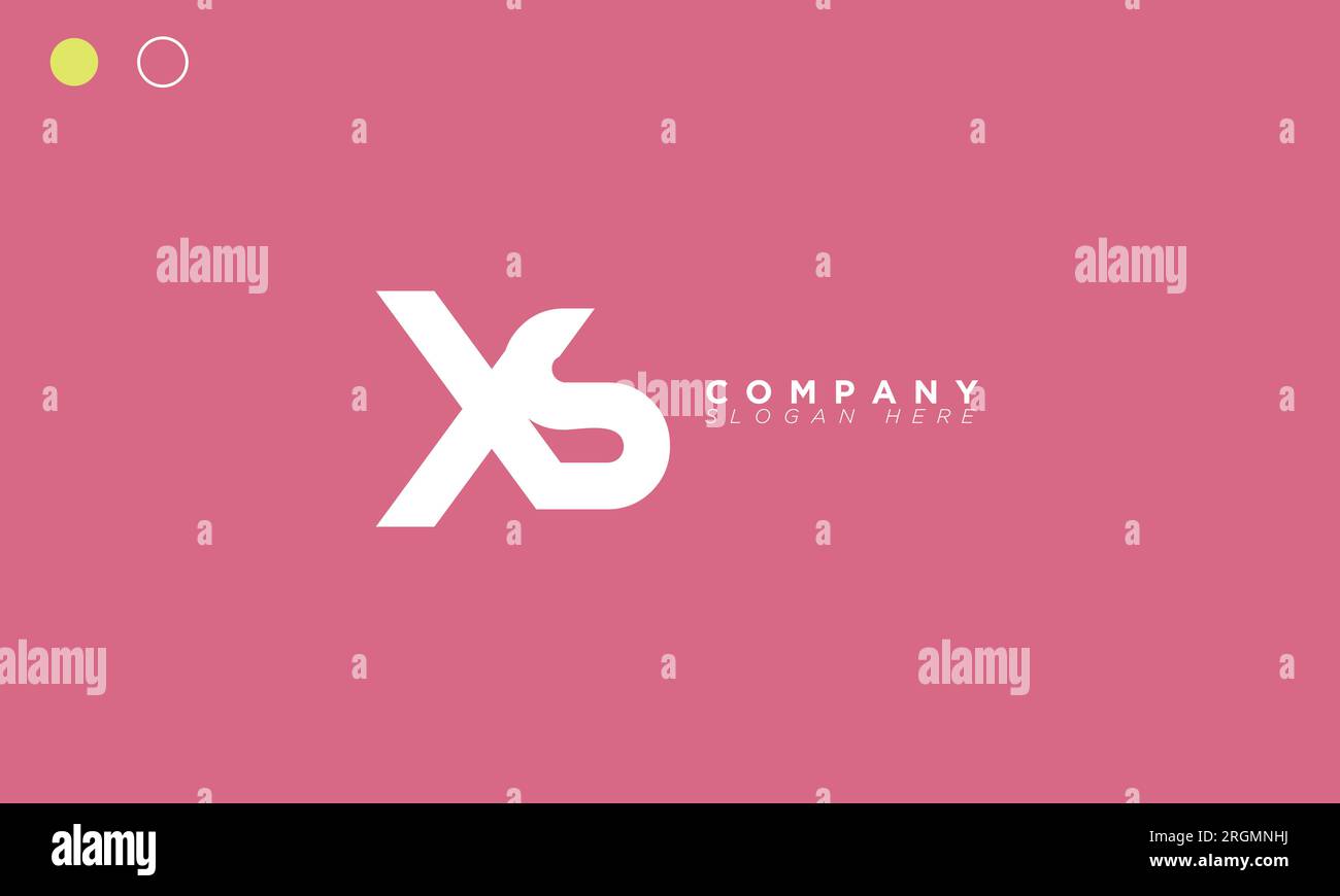 XS Alphabet Buchstaben Initialen Monogramm Logo Stock Vektor