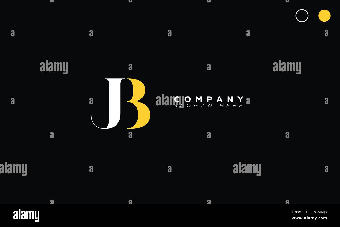 JB Alphabet Buchstaben Initialen Monogramm Logo Stock Vektor