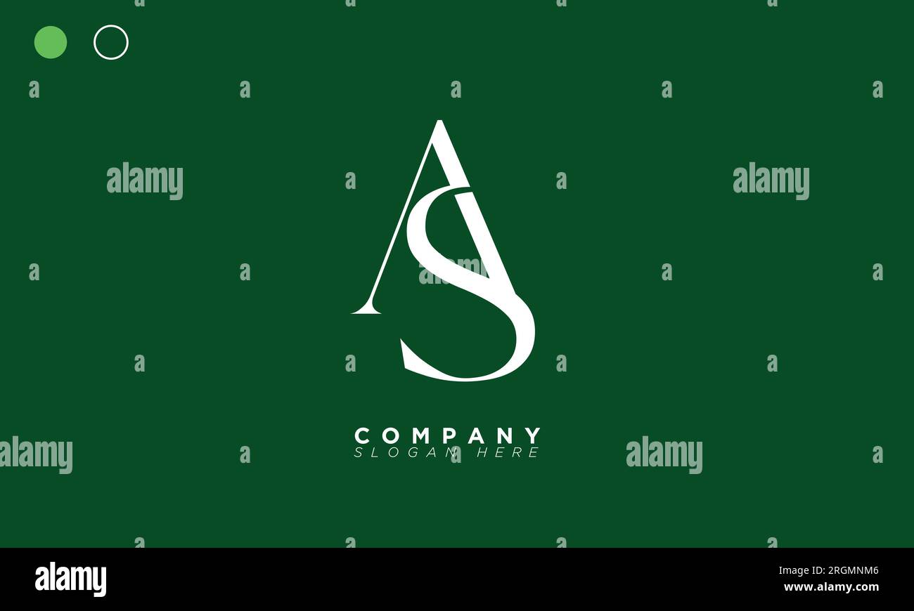 ALS Alphabet Buchstaben Initialen Monogramm Logo Stock Vektor