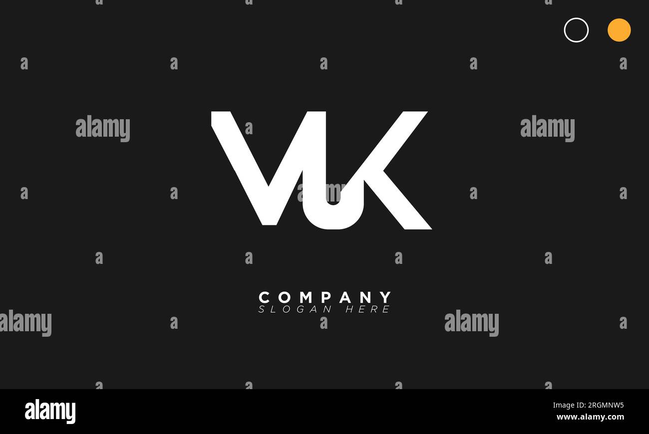 MK Alphabet Buchstaben Initialen Monogramm Logo Stock Vektor