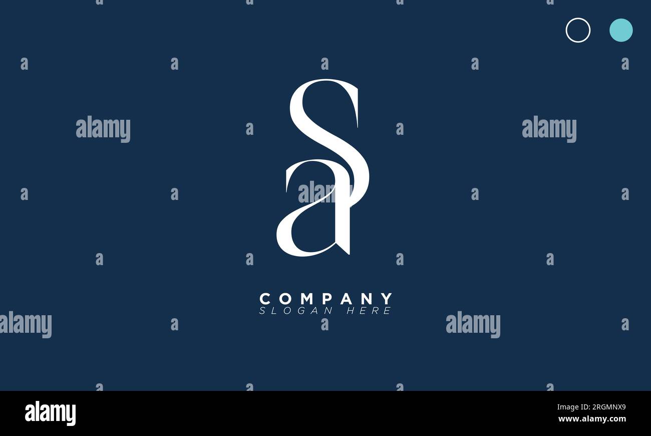 SA Alphabet Buchstaben Initialen Monogramm Logo Stock Vektor