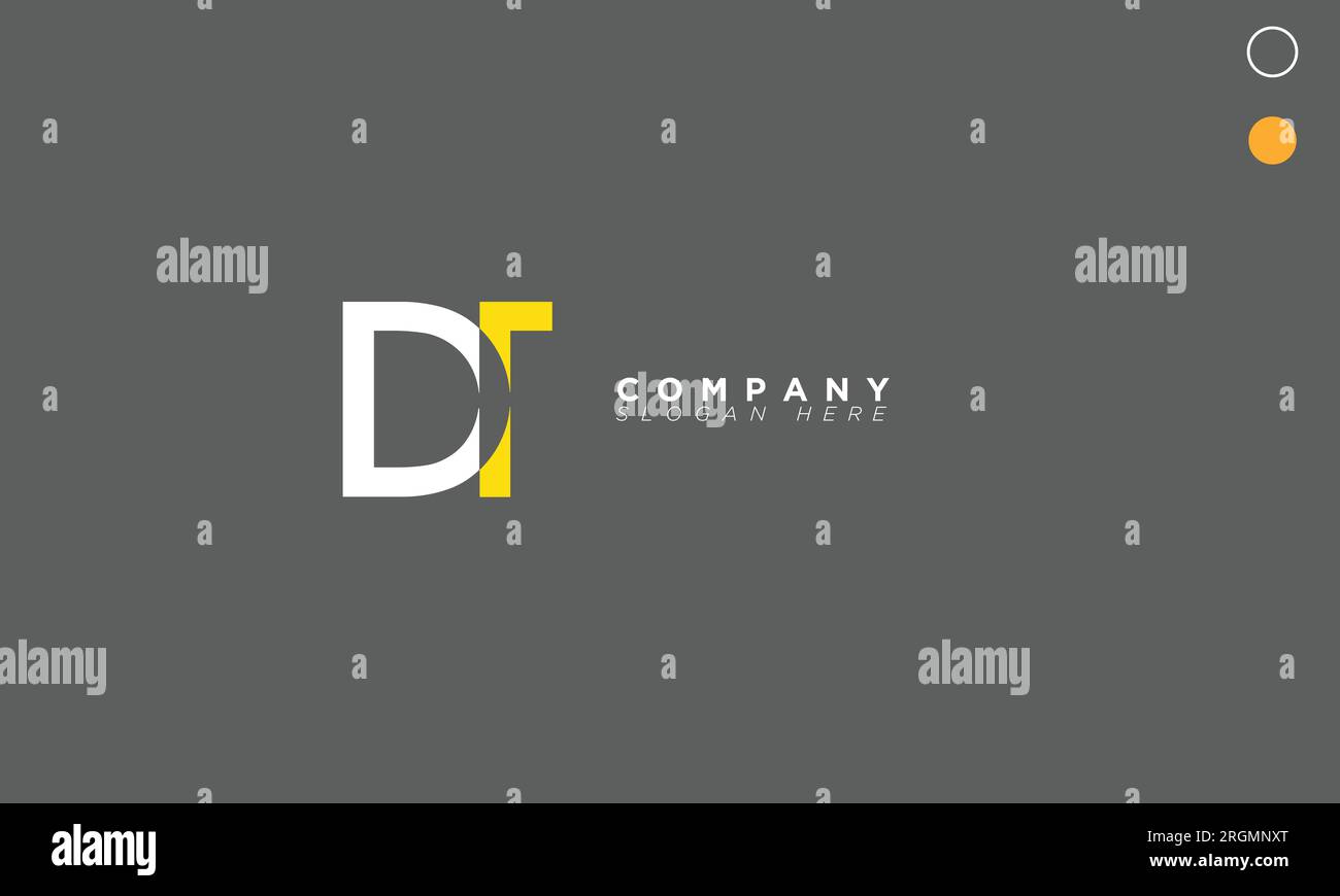 DT Alphabet Buchstaben Initialen Monogramm Logo Stock Vektor