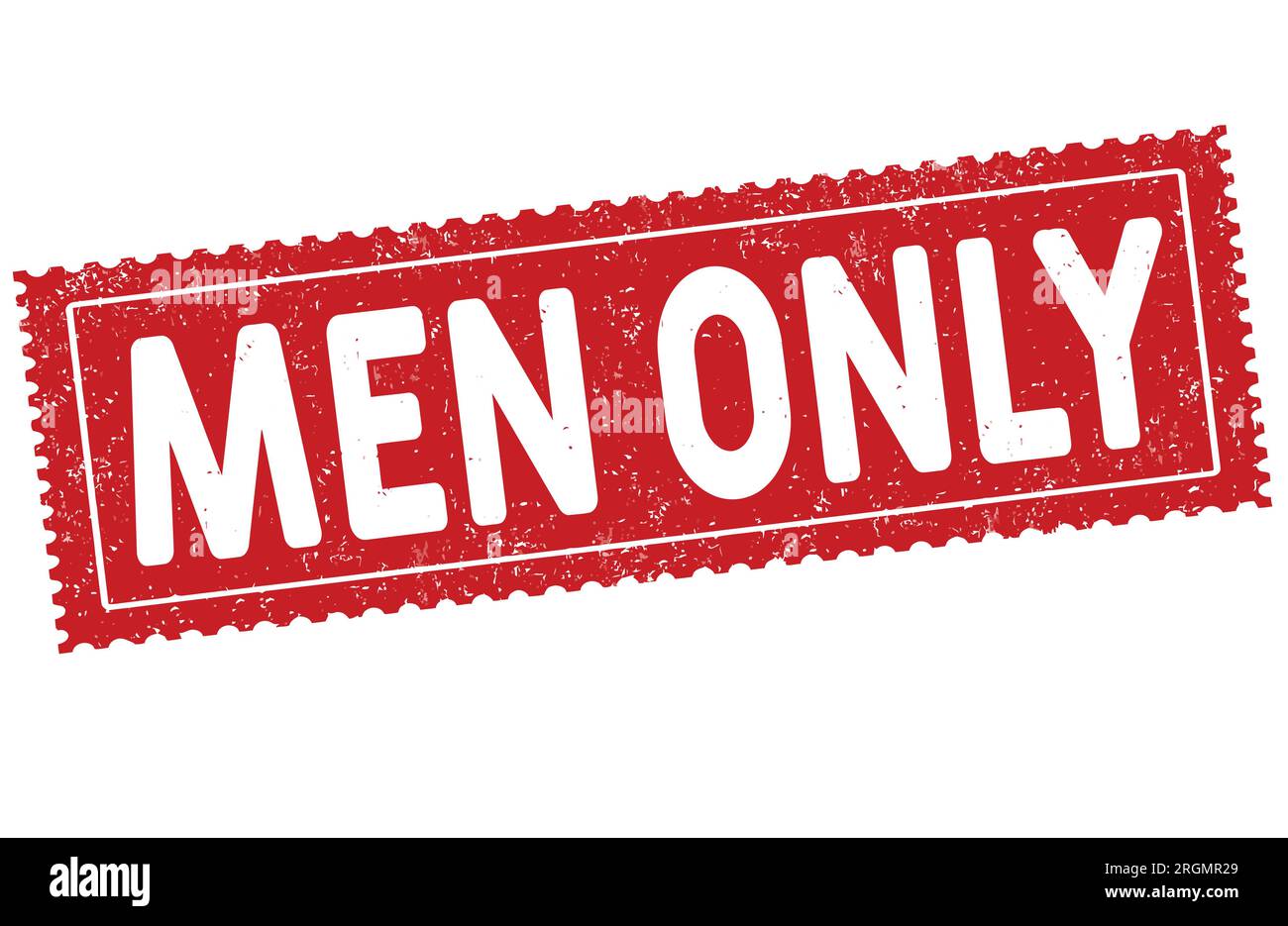 Männer nur Grunge Gummistempel auf weißem Hintergrund, Vektor-Illustration Stock Vektor