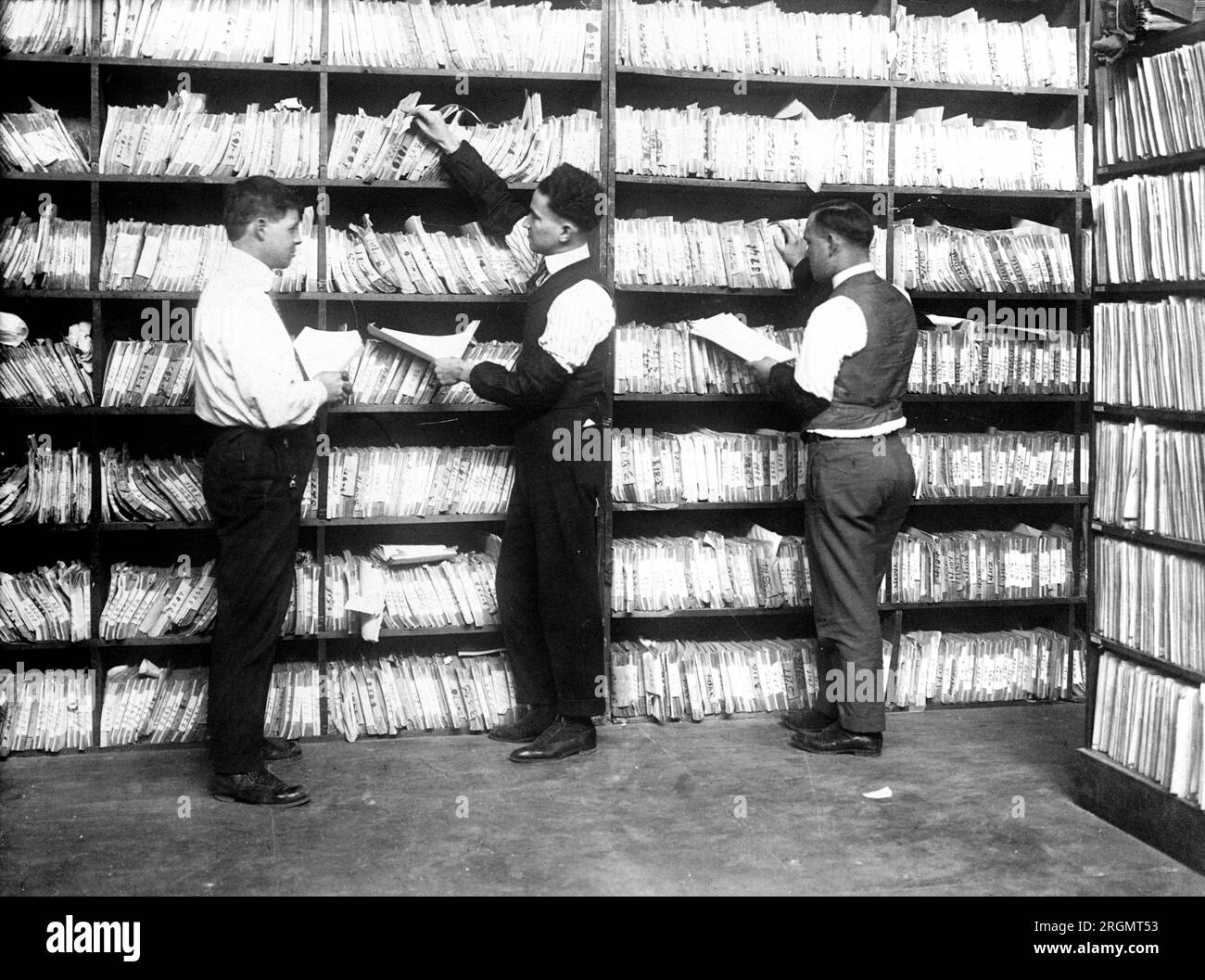 Mitarbeiter des US-Patentamts ca. 1918-1928 Stockfoto