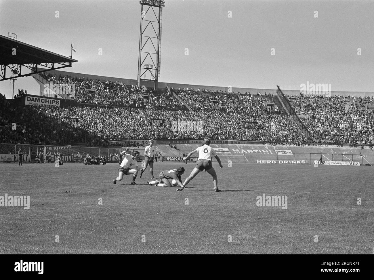 FC Amsterdam gegen Ajax 1-2, Spielmoment; ca. August 1972 Stockfoto