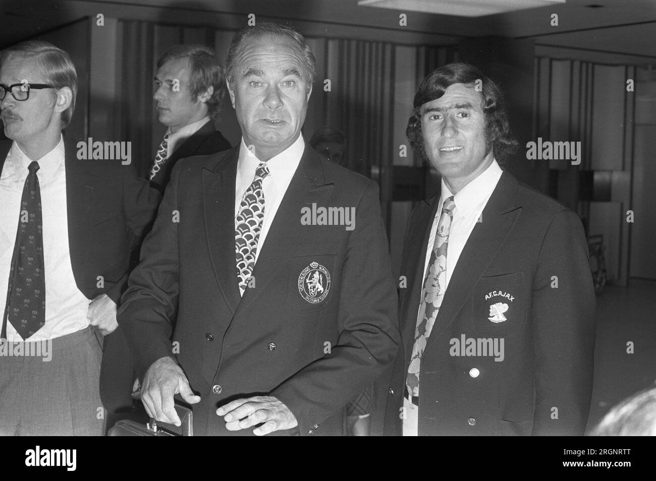 Niederländische nationalmannschaft verlassen SchwarzweißStockfotos und