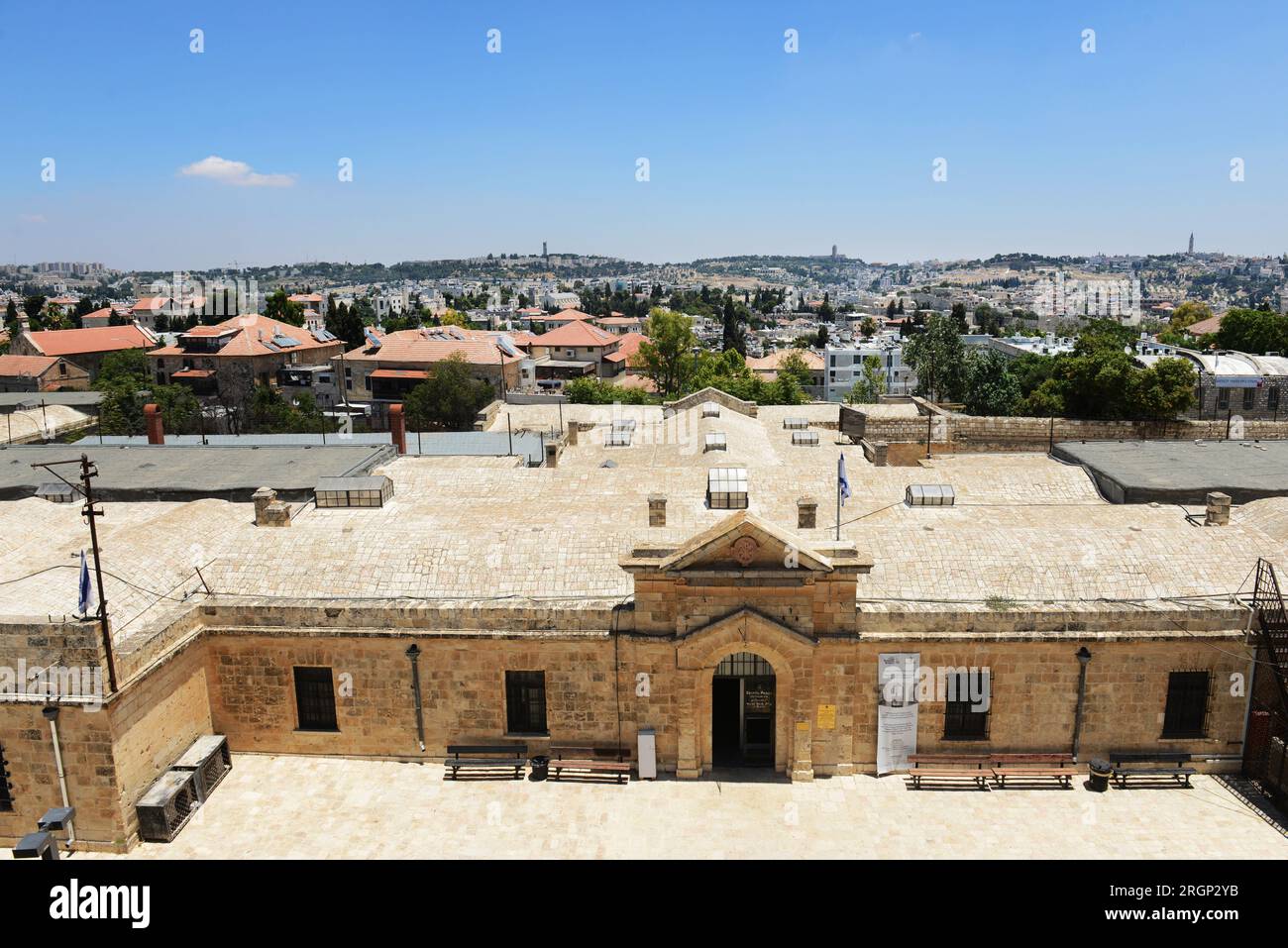 Ein Blick auf das Museum der Untergrundgefangenen im osmanischen Gefängnis aus dem 19. Jahrhundert in Jerusalem, Israel. Stockfoto