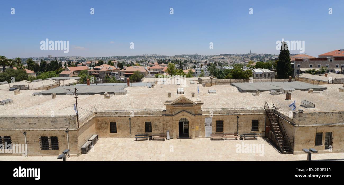 Ein Blick auf das Museum der Untergrundgefangenen im osmanischen Gefängnis aus dem 19. Jahrhundert in Jerusalem, Israel. Stockfoto