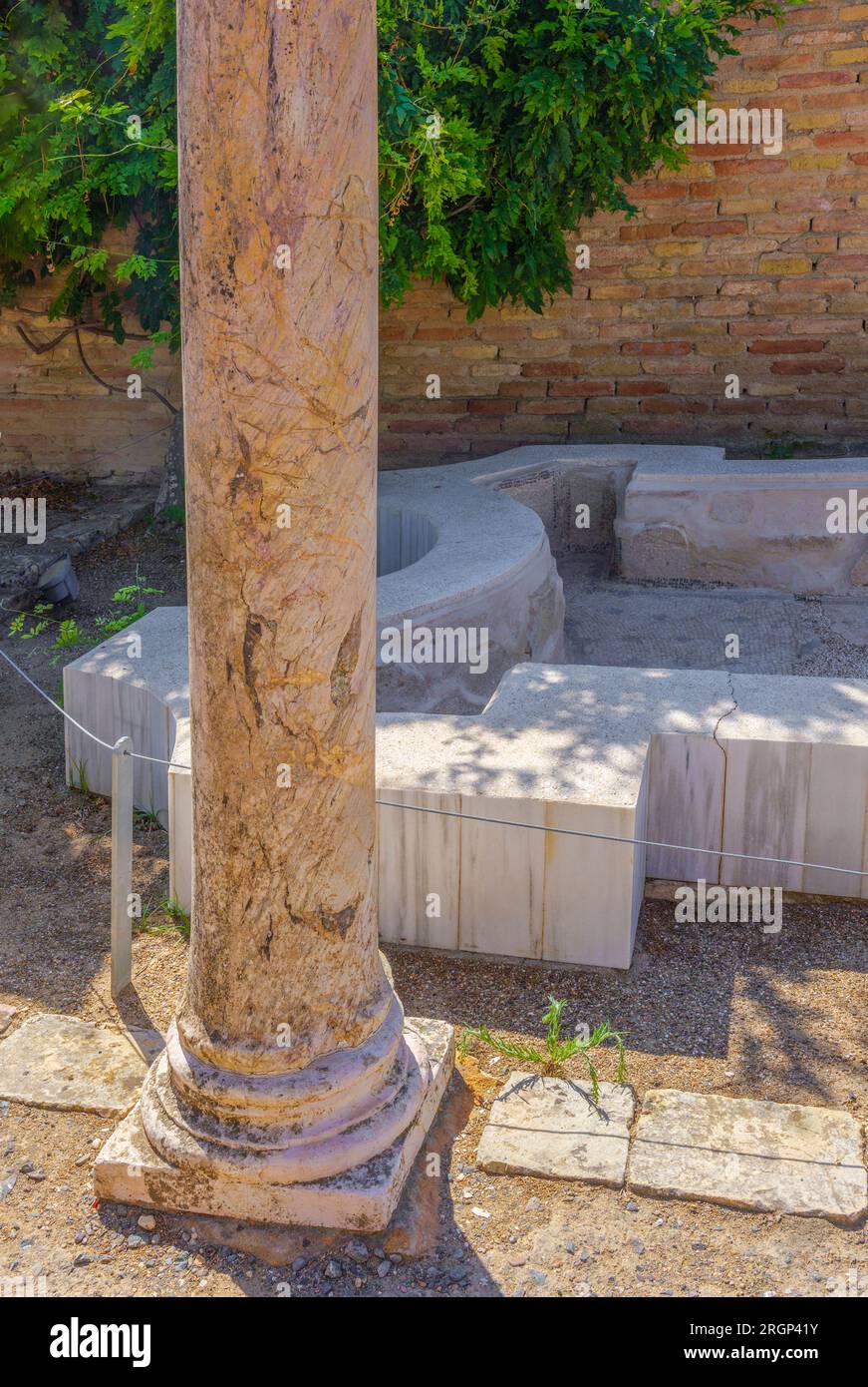 Die römische Stadt Italica. Santiponce, Andalusien, Spanien. Stockfoto