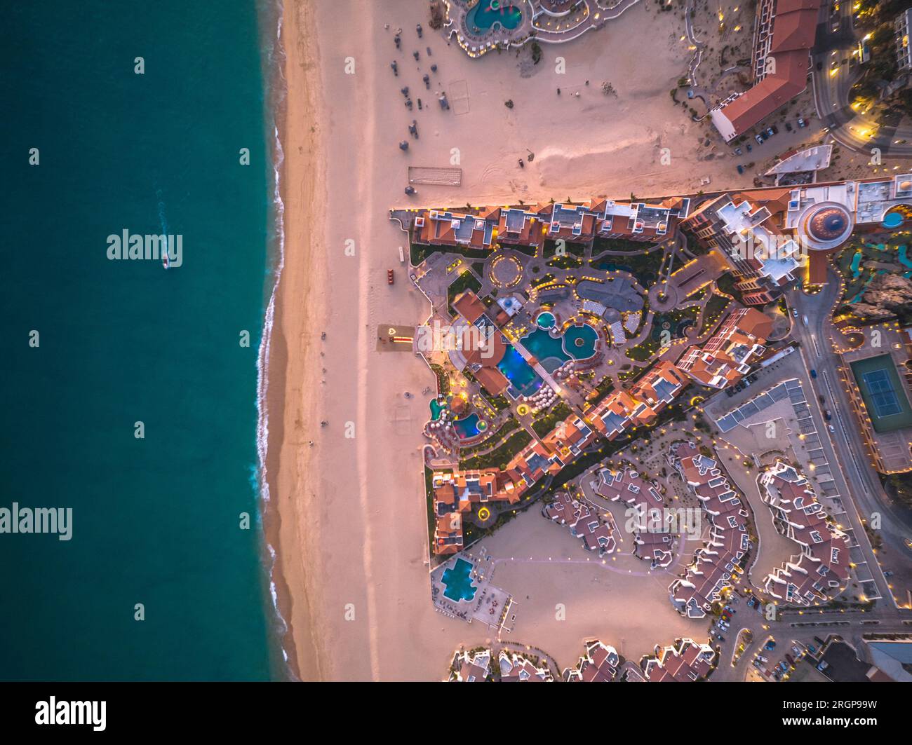 Cabo Resorts am Pazifik Strand, Baja California Stockfoto