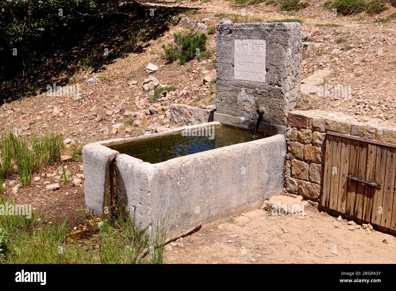 Fußweg „579 - Sentiero dei Pellegrini“ zum „Santuario Madonna dall'Alto“ im Park von Madonie, Sizilien, Italien (07) Stockfoto