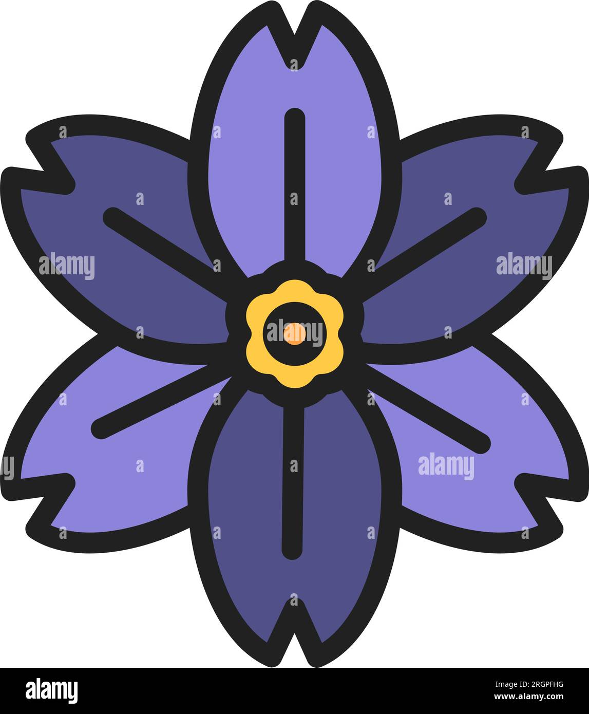 Alpine, Vergiss Mich Nicht Icon Image. Stock Vektor