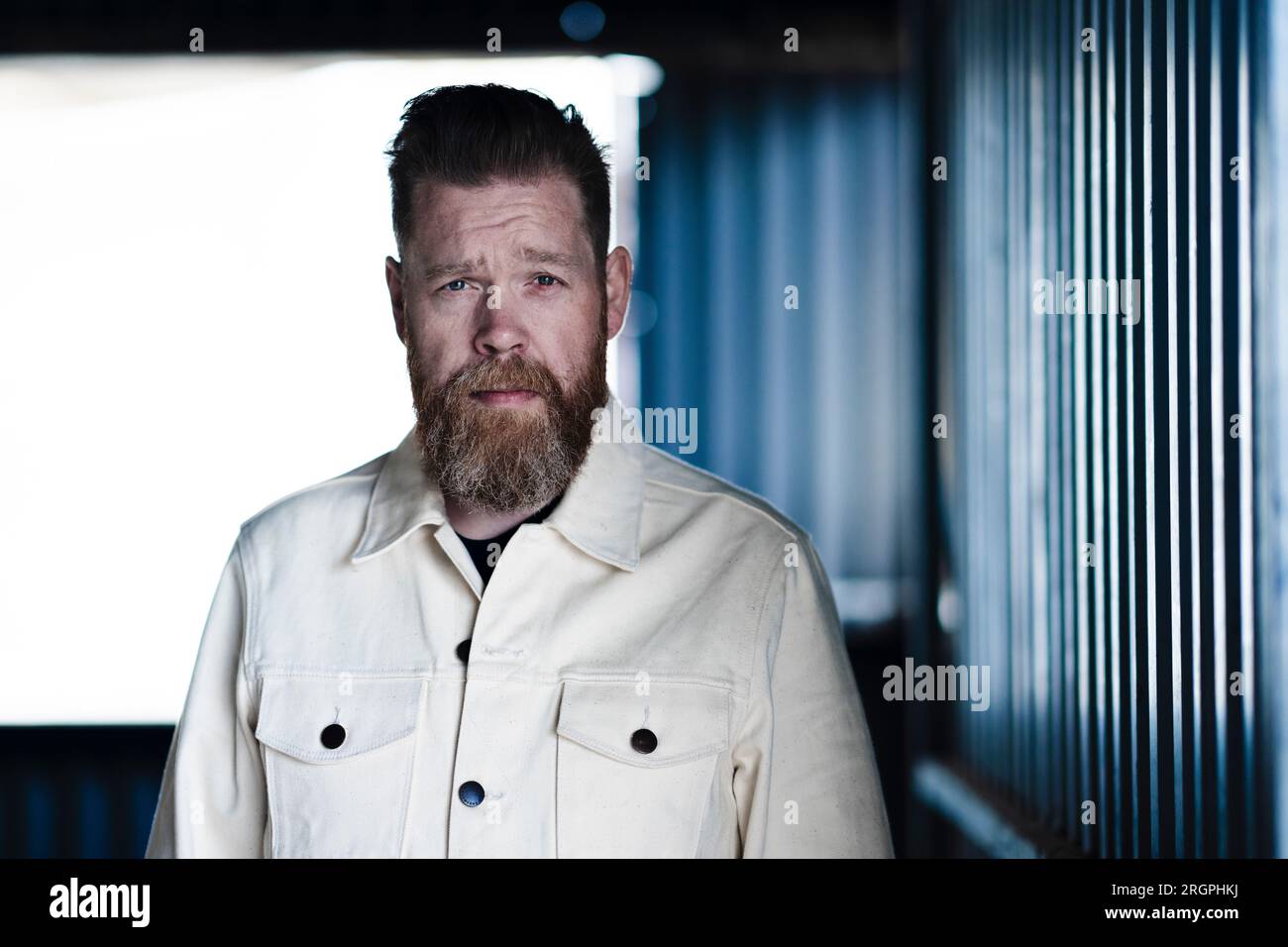 Göteborg, Schweden. 04. Aug. 2023. The Hives, Mikael Karlsson (Vigilante Carlstroem), fotografiert in Göteborg, Schweden, am 4. August 2023.Foto: Anders Deros/Aftonbladet/Code 1620 Kredit: TT News Agency/Alamy Live News Stockfoto