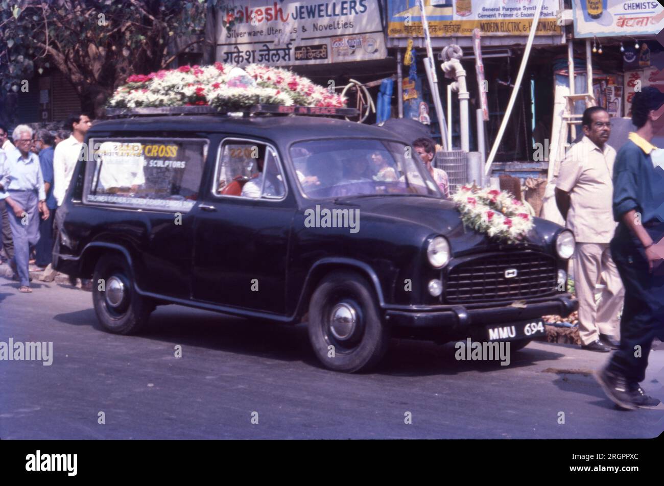 Trauerprozession, Über Den Christlichen Tod, Indien. Stockfoto