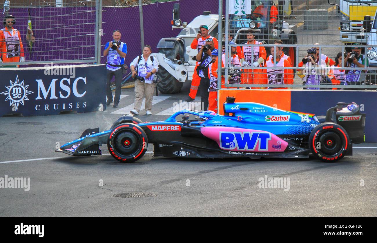 Wir sind es gewohnt, alles in der Formel 1 zu sehen, aber es gibt Momente, in denen die Situation ungewöhnlich ist Stockfoto