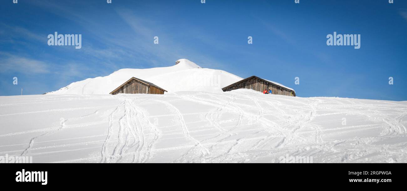 Berg in den französischen Alpen mit Schnee : nahe hauteluce und Contamines Montjoie Stockfoto