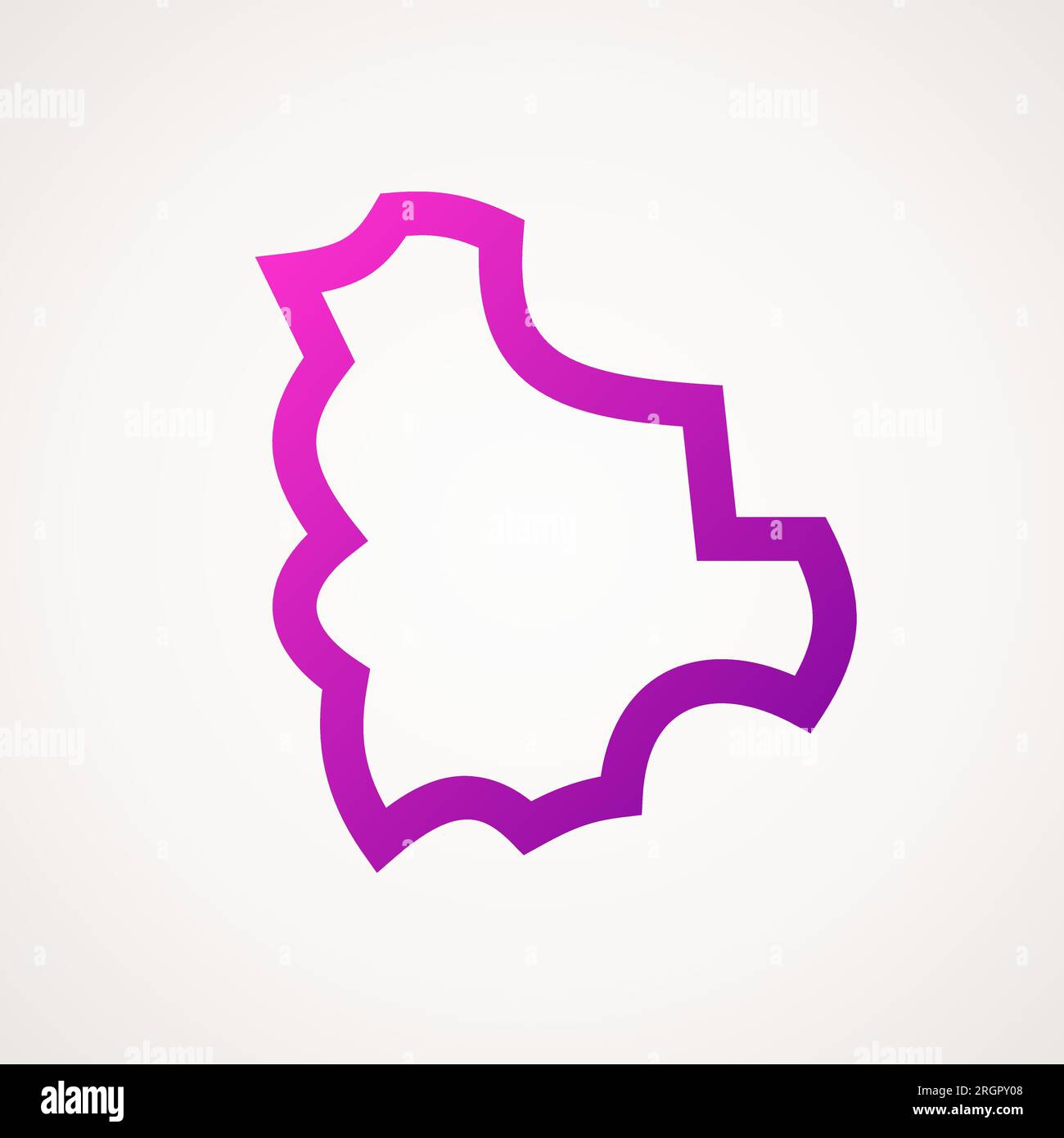 Vereinfachte, stilisierte Landkarte von Bolivien. Stock Vektor