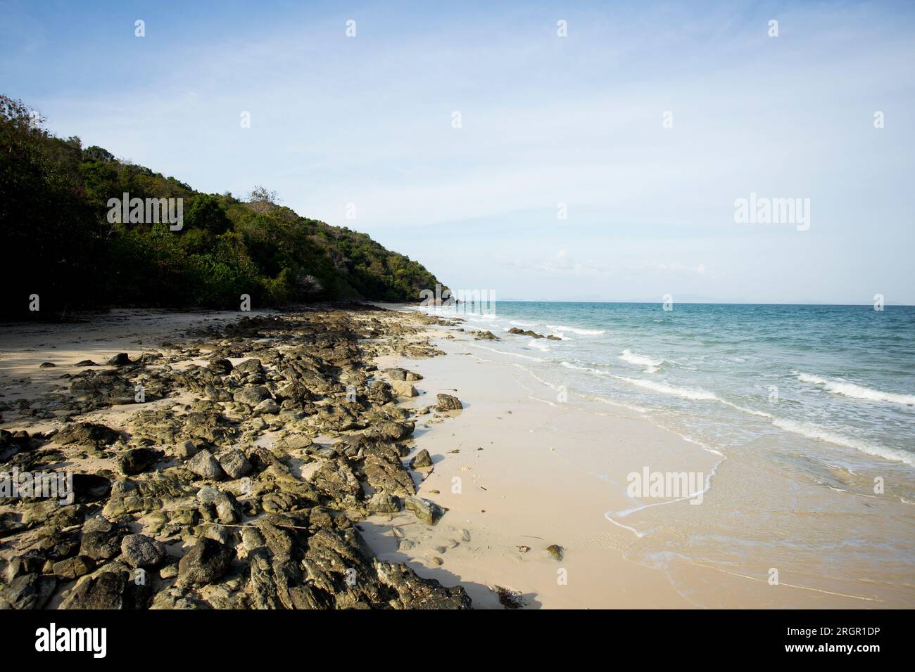 Blick auf einen wunderschönen paradiesischen Strand auf der Insel Ko Yao im Süden Thailands. Stockfoto