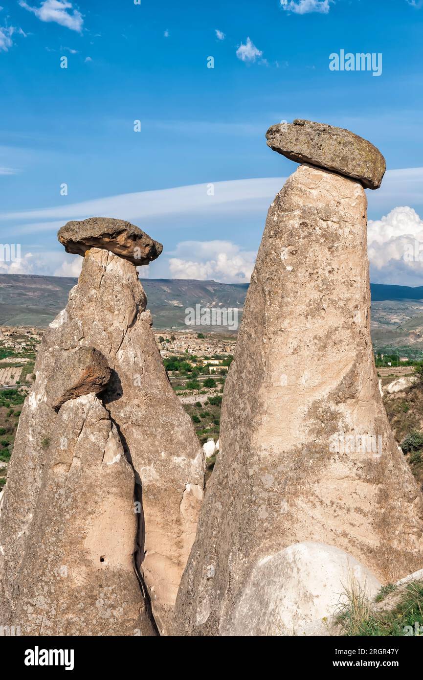 Urgup, Felsformation, Feenkamine, Nationalpark, Kappadokien, Anatolien, Türkei, UNESCO-Weltkulturerbe Stockfoto