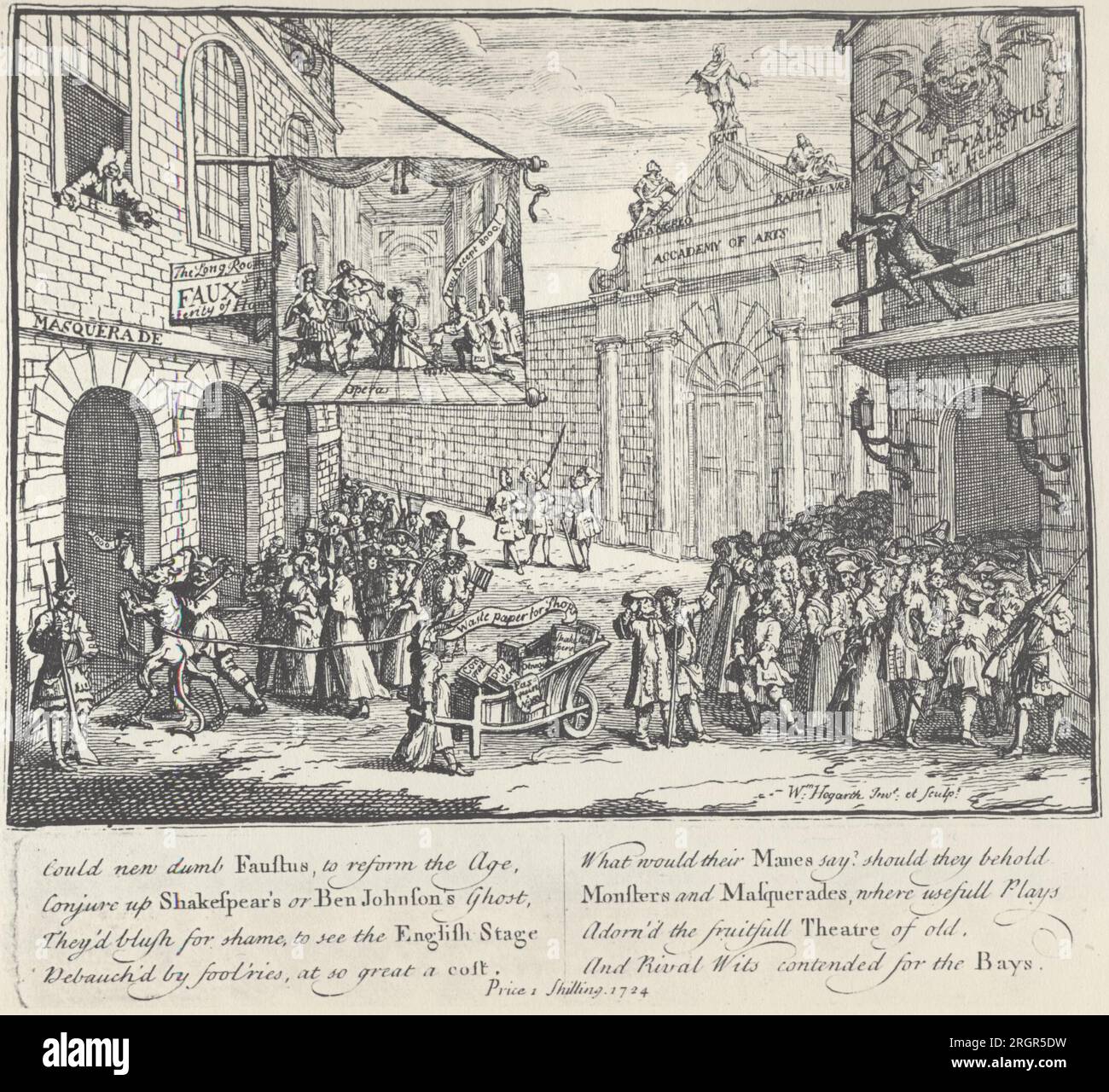 Der schlechte Geschmack der Stadt aus dem 18. Jahrhundert von William Hogarth Stockfoto