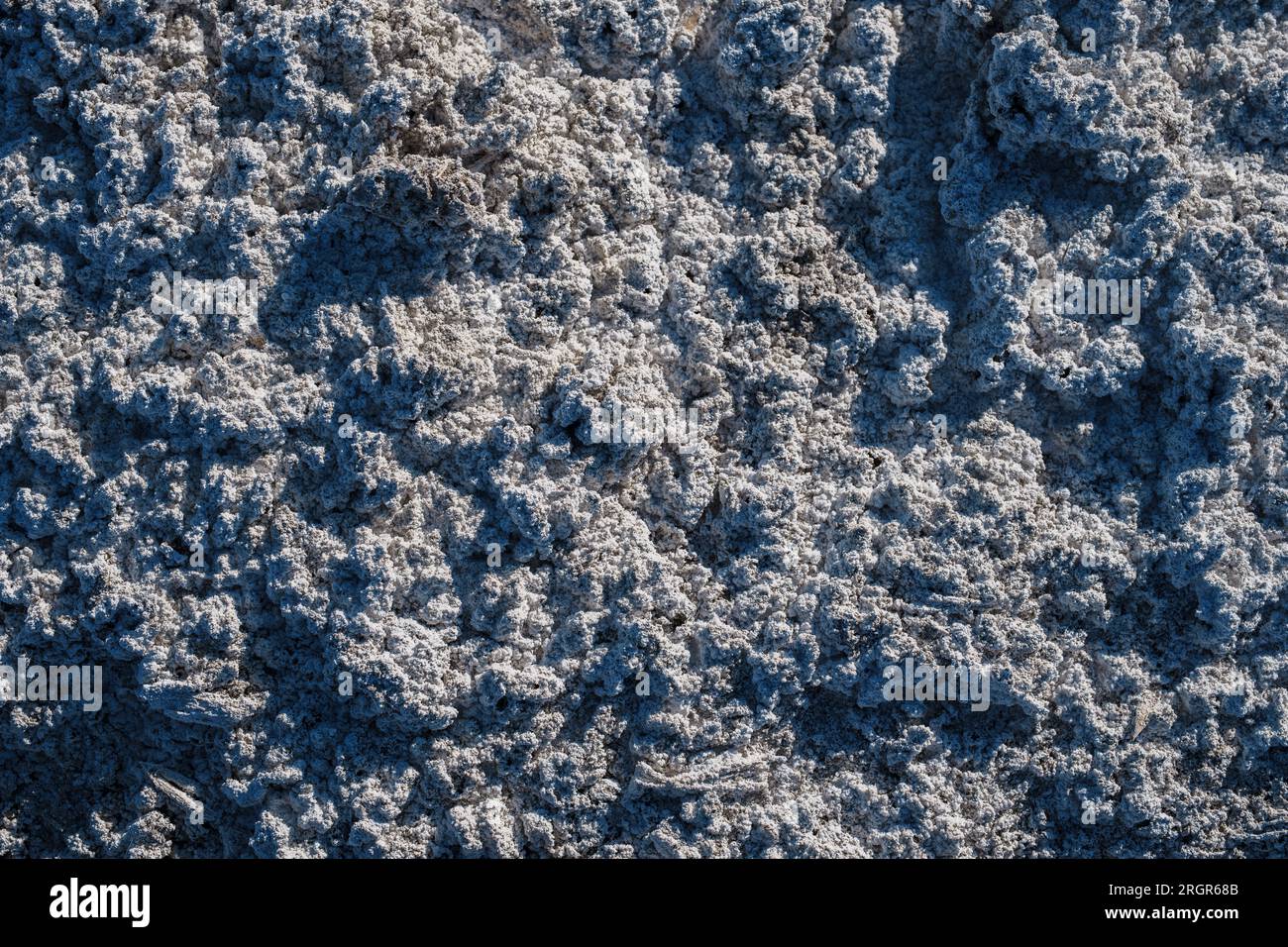 Oberfläche eines getrockneten Salzsees Stockfoto