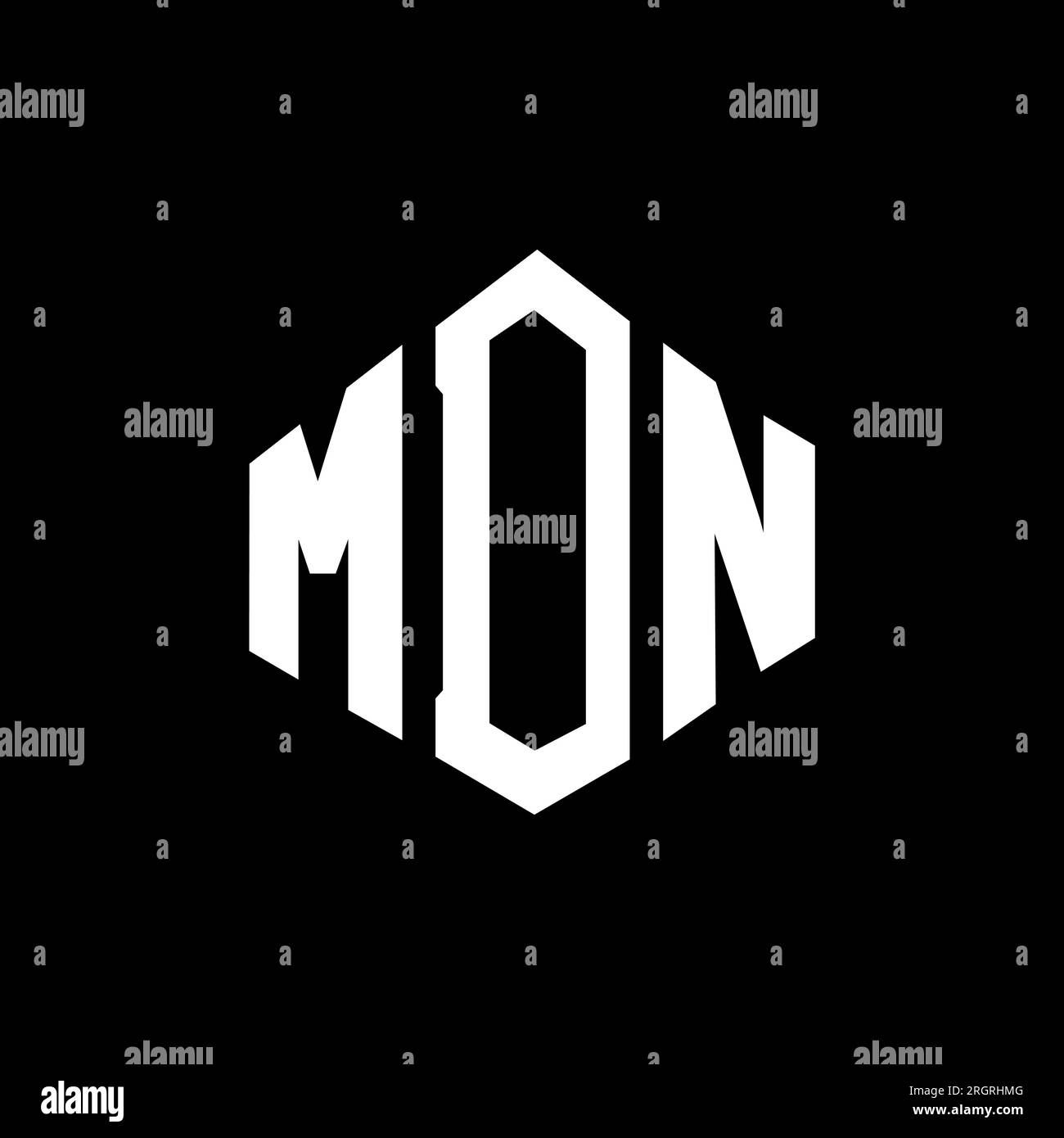Logo mit MDN-Buchstaben und Polygonform. MDN-Polygon- und würfelförmiges Logo. MDN-sechseckige Vektorvorlage in Weiß und Schwarz. MDN Monogr Stock Vektor