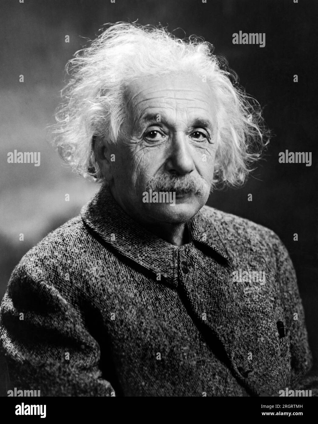USA, 1947 Ein Porträt des bekannten Wissenschaftlers Albert Einstein von Orren Jack Turner. Stockfoto