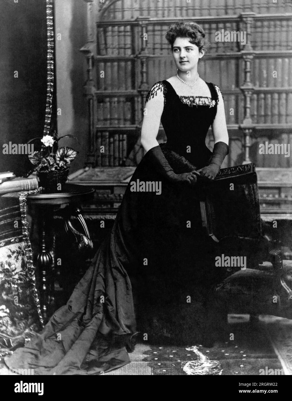 Washington, D.C.: 1886. Die jüngste First Lady der Geschichte, die 21 Jahre alte Frances Folsom Cleveland. Stockfoto