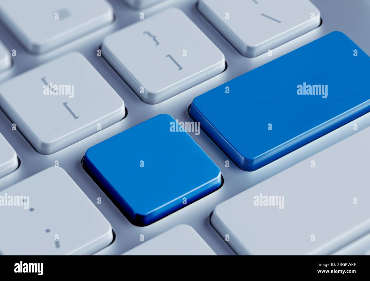 Tastatur ohne Text und Symbole. Stockfoto