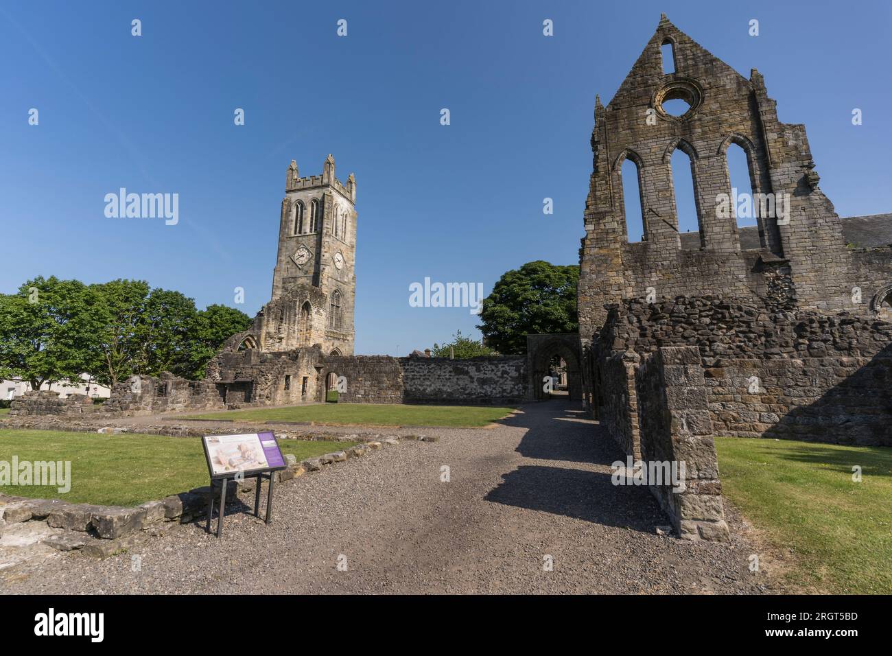 Ruinen von Kilwinning Abbey. Stockfoto