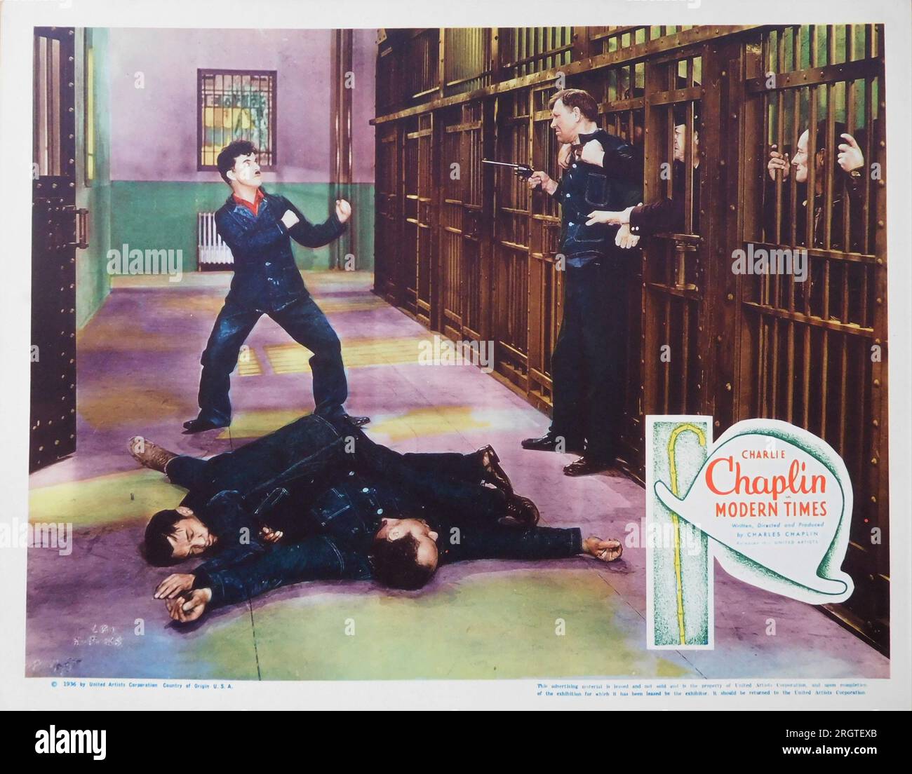 CHARLIE CHAPLIN in MODERN TIMES 1936 Regisseur / Produzent / Schriftsteller / Musik CHARLES CHAPLIN Stummfilm mit Soundeffekten Charles Chaplin Productions / United Artists Stockfoto