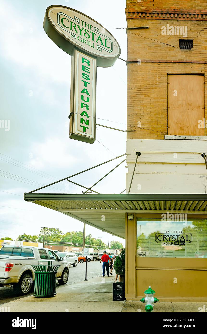 Crystal Grill wird am 18. August 2013 in Greenwood, Mississippi, gezeigt. Das familiengeführte Restaurant ist seit mehr als einem Jahrhundert bei den Einheimischen beliebt. Stockfoto