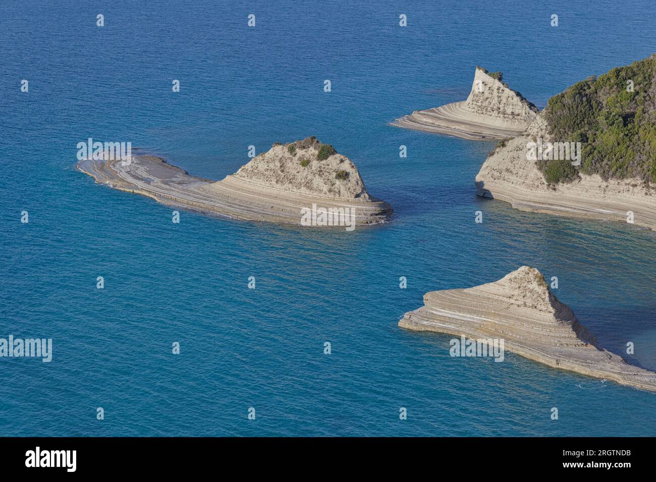Cape Drastis Coast in der Dämmerung, Korfu Stockfoto