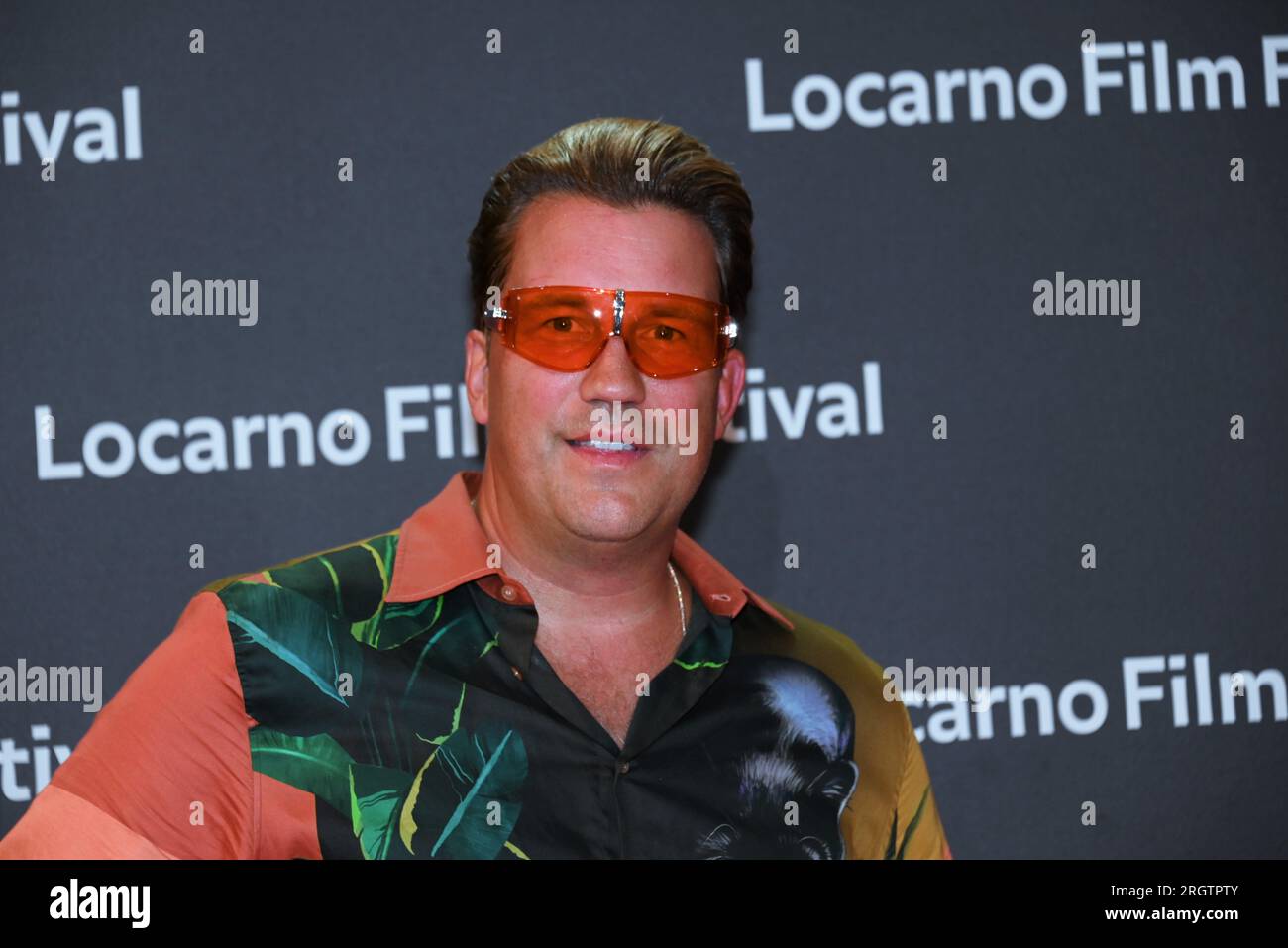 Locarno, . 11. Aug. 2023. Locarno, Swiss Locarno Film Festival 2023 Fotoaufruf auf rotem Teppich auf dem Foto:Antoine Konrad DJ Aantonie Credit: Independent Photo Agency/Alamy Live News Stockfoto