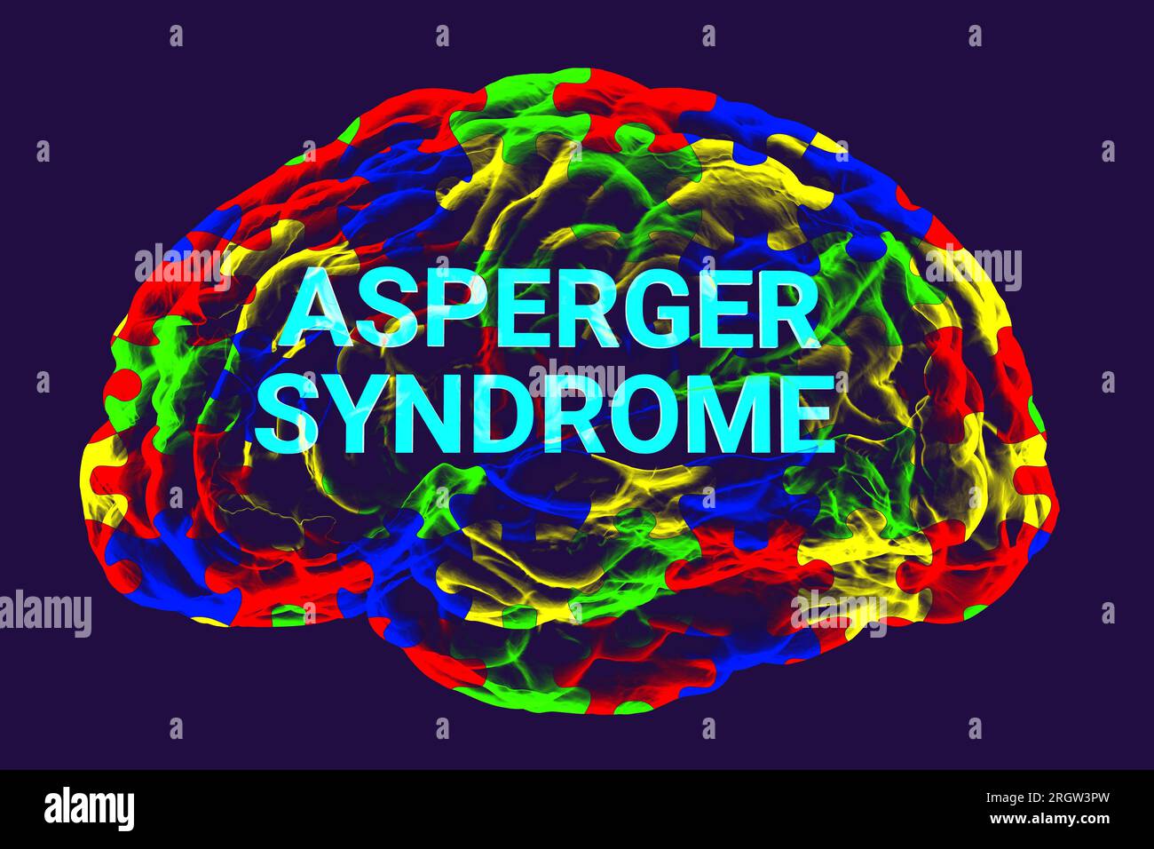 Das Asperger-Syndrom, konzeptionelle Illustration Stockfoto