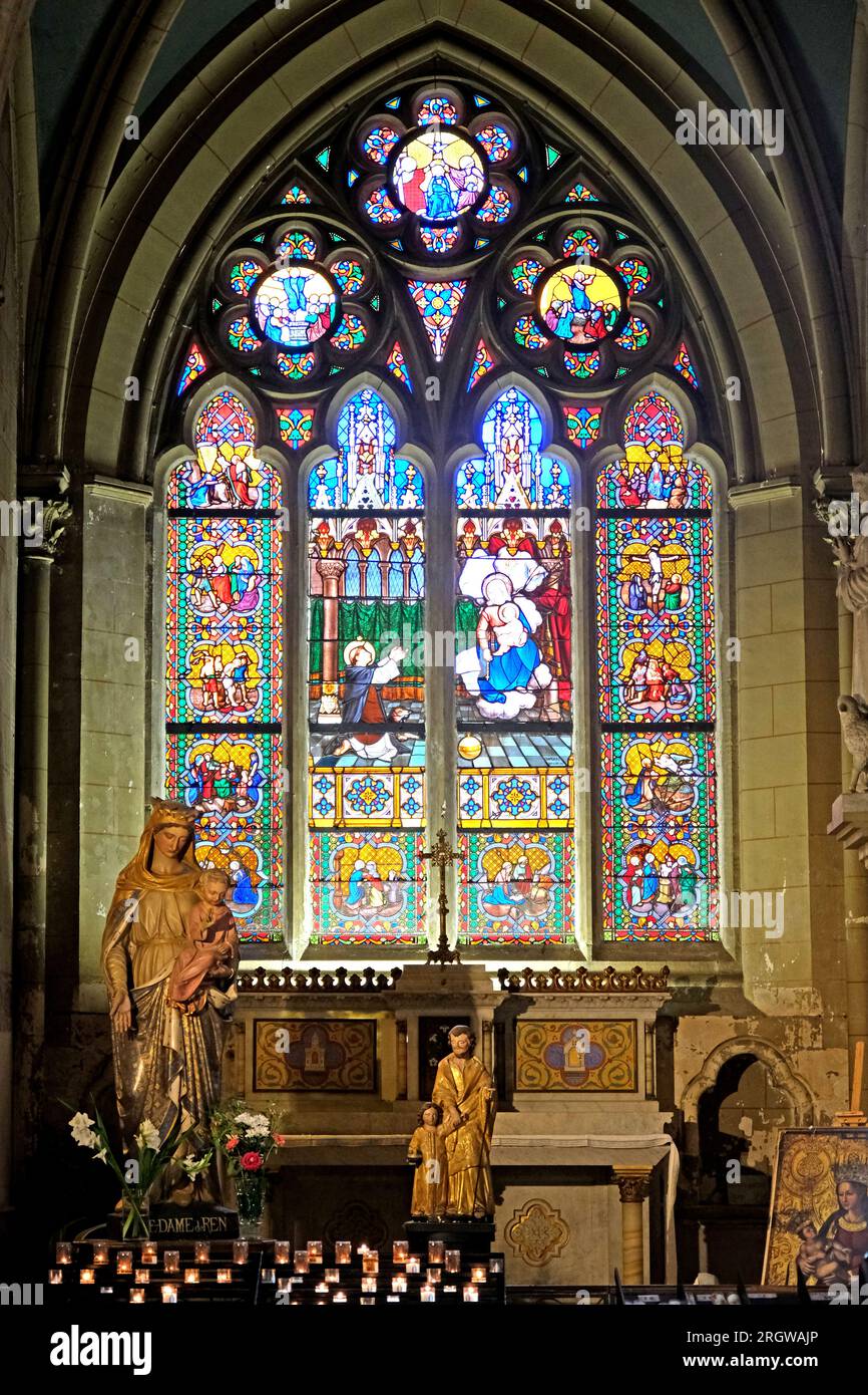 Notre Dame en Saint Melaine in Rennes, Frankreich Stockfoto