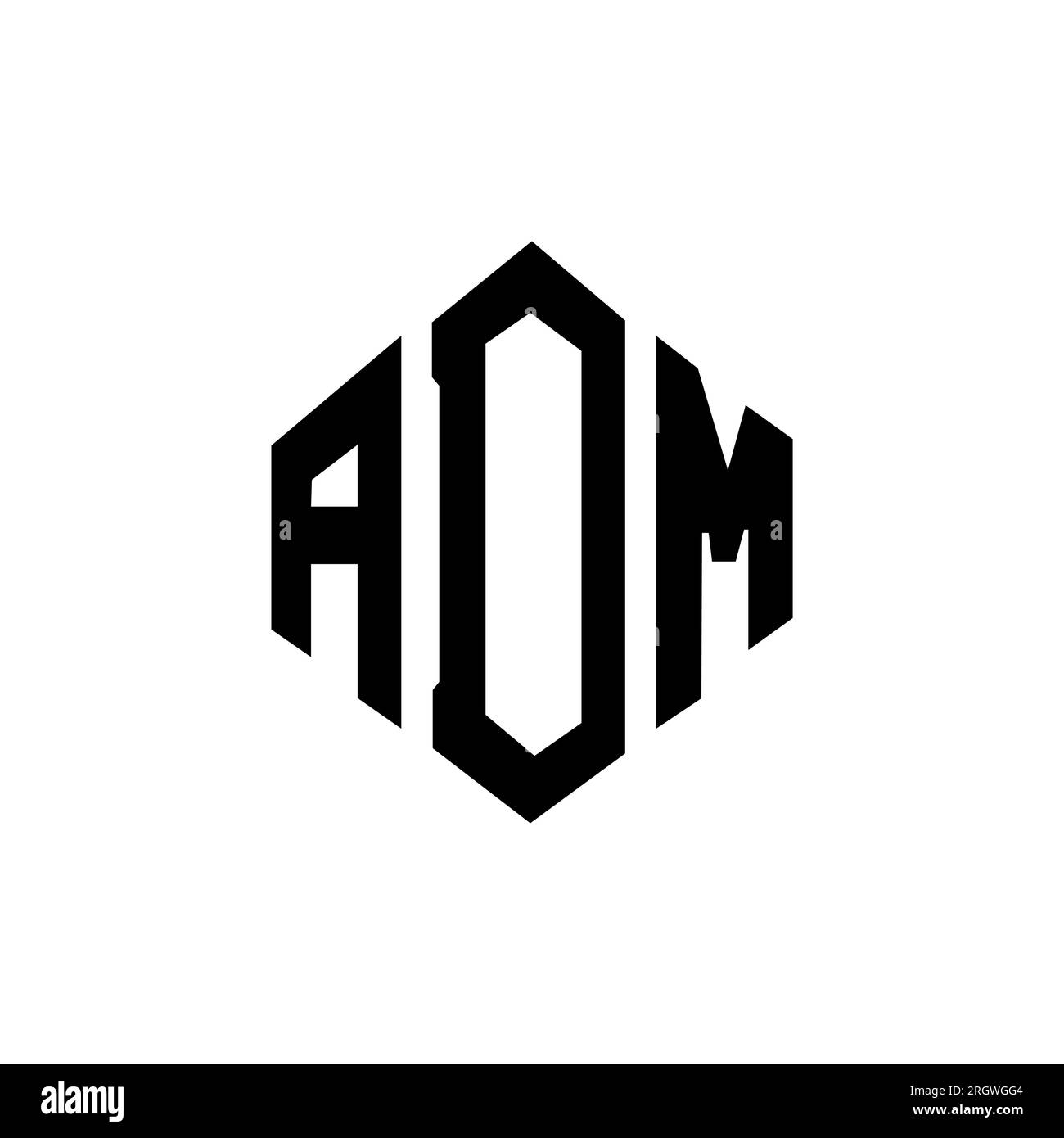 Logo mit ADM-Buchstaben und Polygonform. ADM-Logo in Polygon- und Würfelform. ADM-sechseckige Vektorvorlage in Weiß und Schwarz. ADM Monogr Stock Vektor