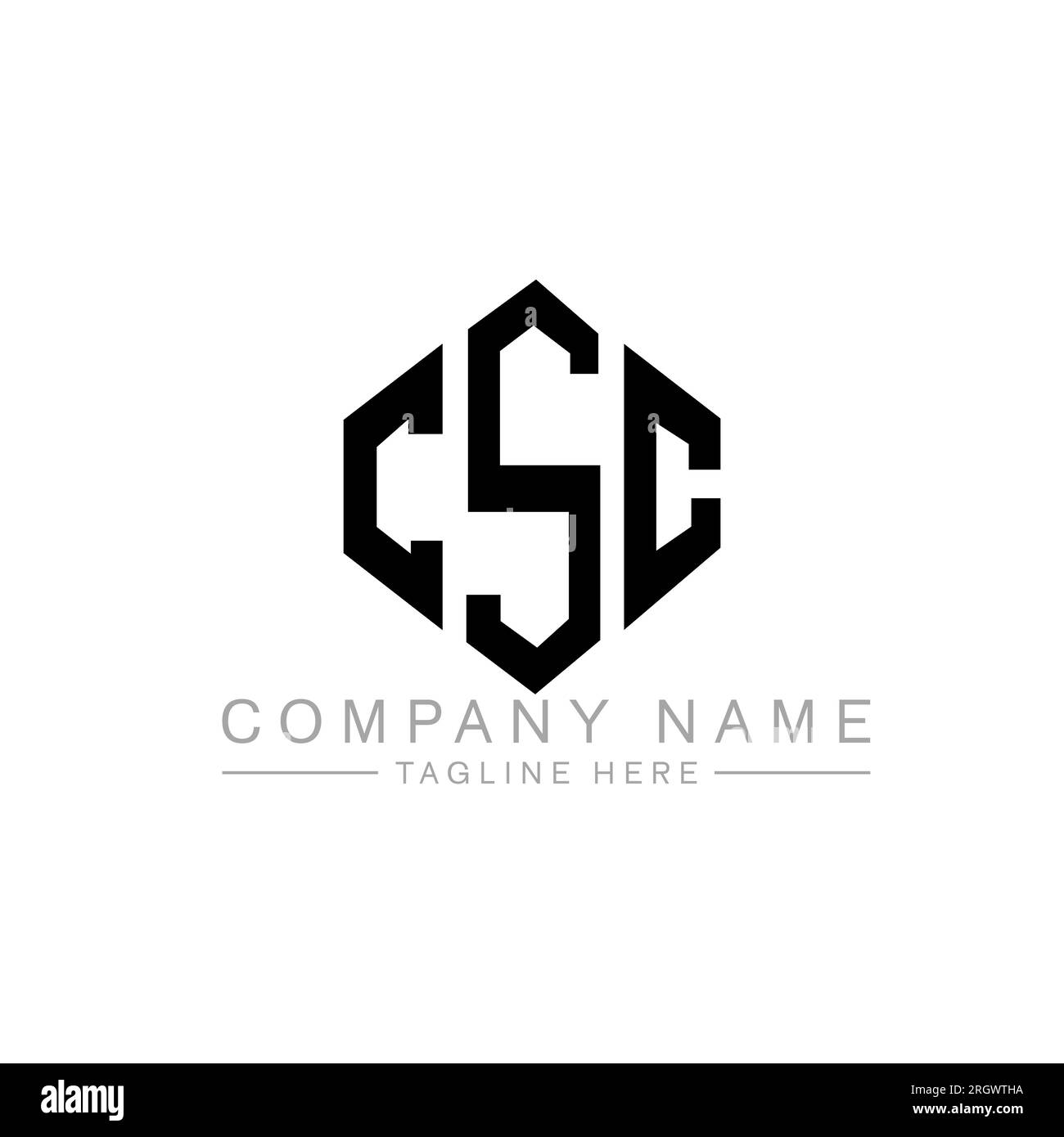 CSC-Logo in Polygonform. CSC-Polygon- und würfelförmiges Logo. CSC ...