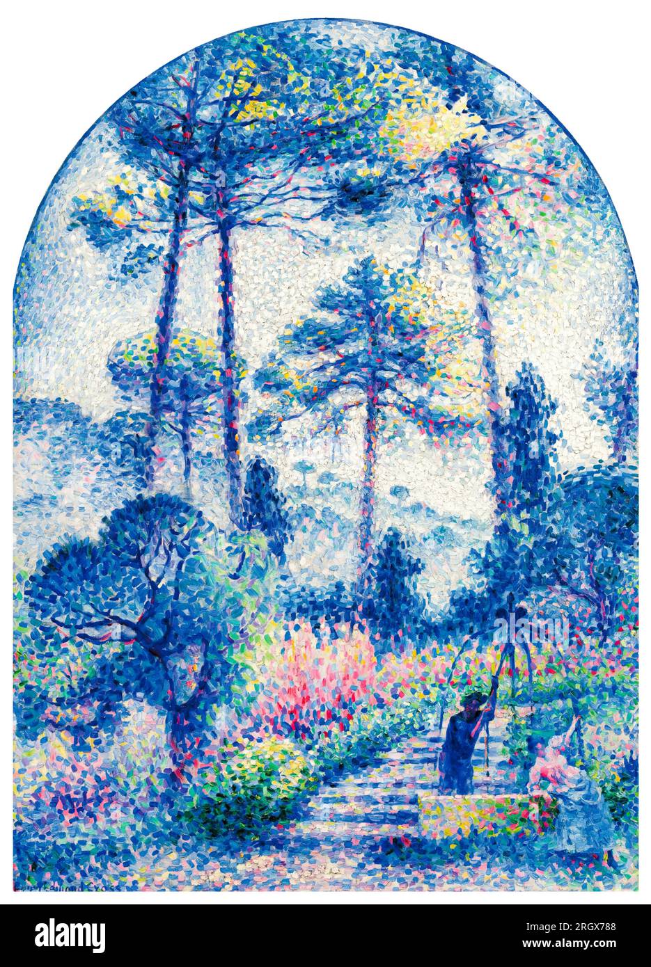 Henri Edmond Cross, Le Jardin en Provence (der Garten der Provence), Gemälde 1901 Stockfoto