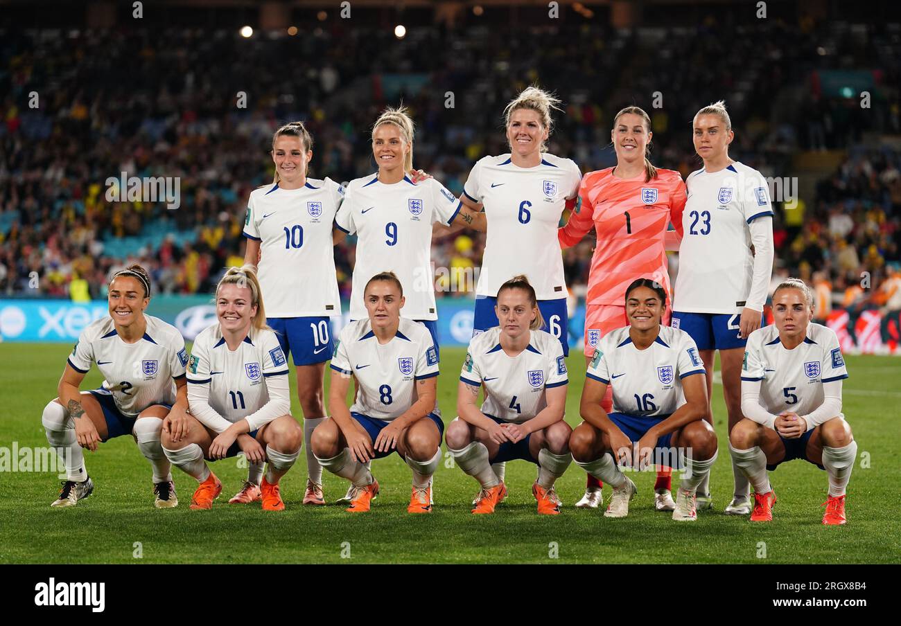 England steht vor dem Viertelfinale der FIFA Women's World Cup im Stadium Australia, Sydney. Foto: Samstag, 12. August 2023. Stockfoto