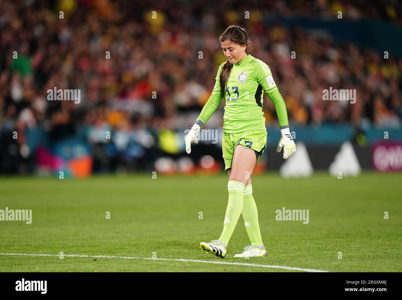 Natalia Giraldo aus Kolumbien beim Viertelfinale der FIFA Women's World Cup im Stadium Australia, Sydney. Foto: Samstag, 12. August 2023. Stockfoto