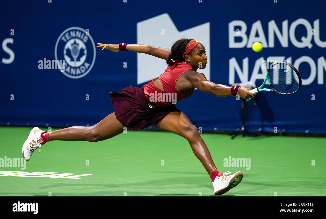 Coco Gauff aus den Vereinigten Staaten beim 2023 Omnium Banque Nationale, WTA 1000 Tennis Turnier am 10. August 2023 in Montreal, Kanada Stockfoto