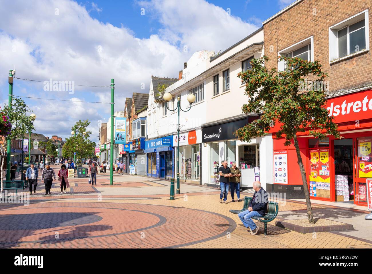 Scunthorpe High Street mit Einkaufsmöglichkeiten im Stadtzentrum von Scunthorpe Scunthorpe North Lincolnshire England GB Europa Stockfoto