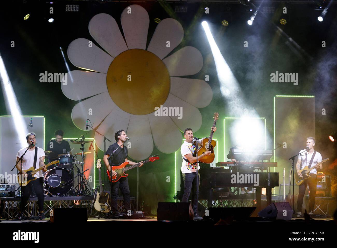 Auf dem Foto schließt Francesco Gabbani die sizilianische Tour mit dem letzten Datum in Marsala in der Provinz Trapani Credit: Independent Photo Agency Srl/Alamy Live News Stockfoto