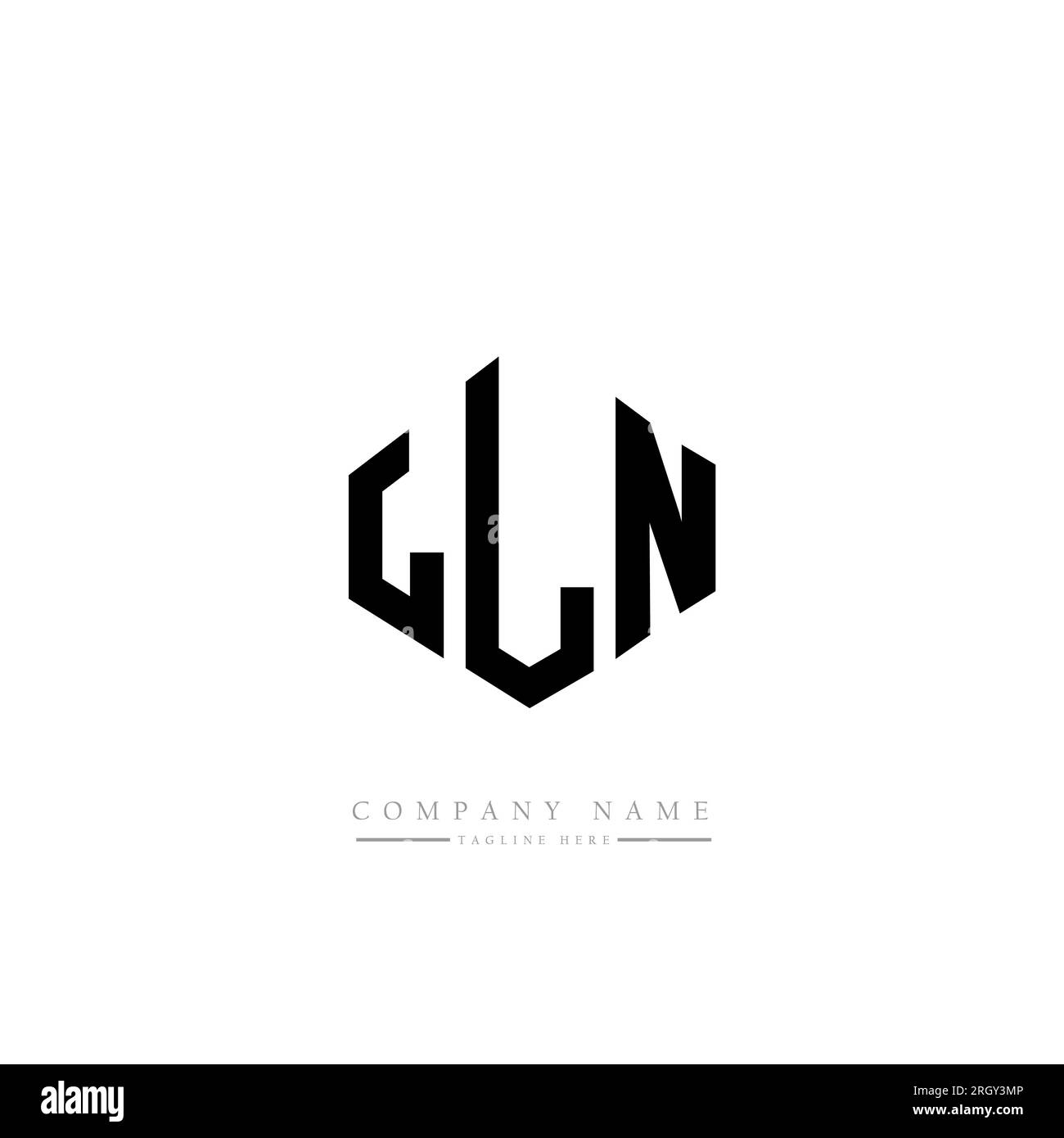 LLN Letter-Logo mit Polygonform. LLN-Polygon- und würfelförmiges Logo. LLN-Sechskant-Vektor-Logo-Vorlage weiß und schwarz. LLN monogr Stock Vektor