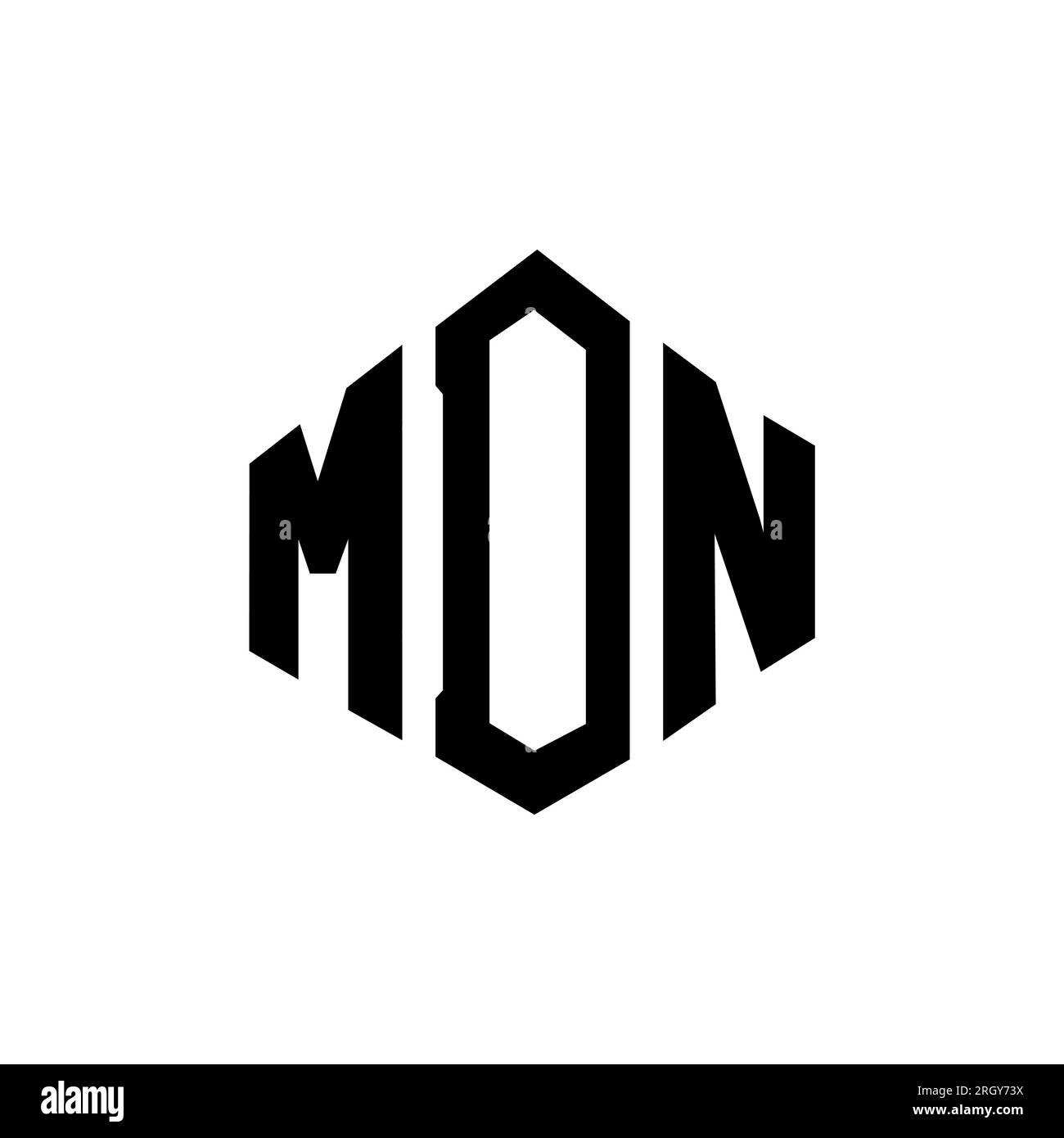 Logo mit MDN-Buchstaben und Polygonform. MDN-Polygon- und würfelförmiges Logo. MDN-sechseckige Vektorvorlage in Weiß und Schwarz. MDN Monogr Stock Vektor