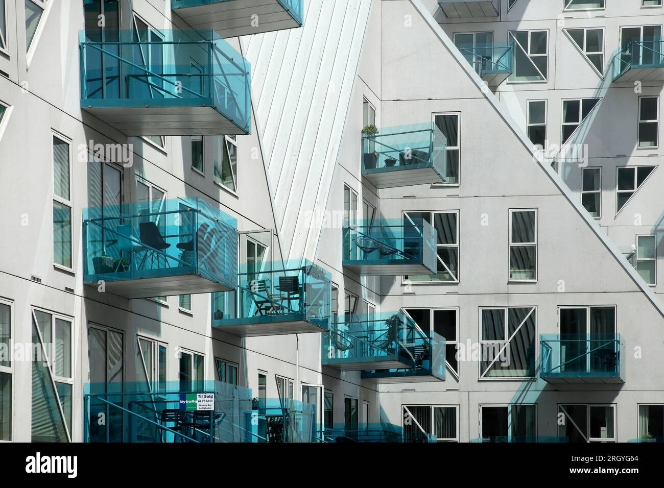 Die Eisberghäuser, Aarhus docklands, Dänemark. Stockfoto