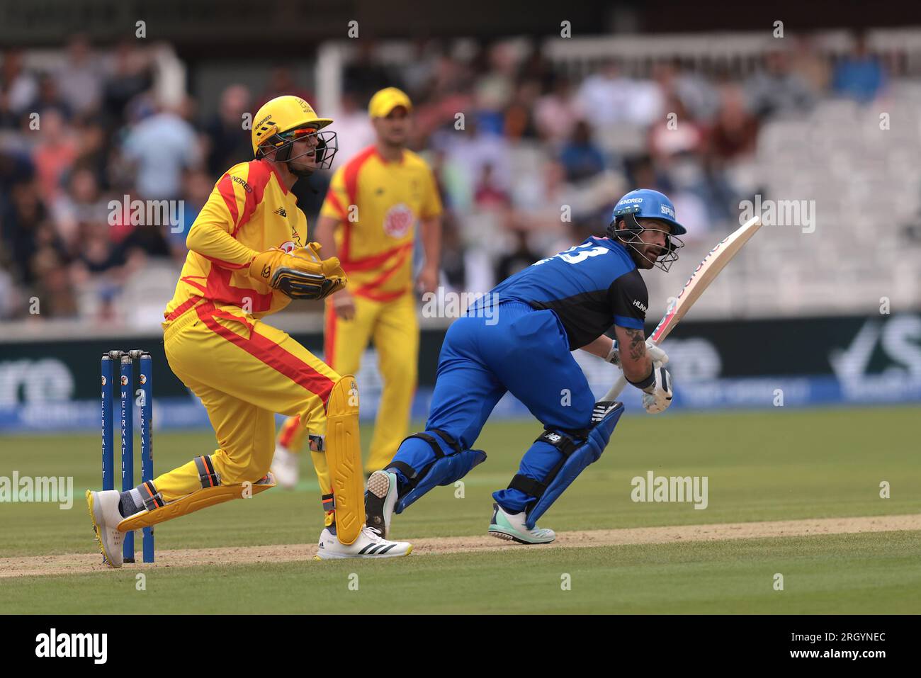 12. August, 2023 London, London Spirit's Matthew Wade schlägt als London Spirit gegen die Trent Rockets in den hundert Männerwettbewerben bei Lords. Kredit: David Rowe/Alamy Live News Stockfoto