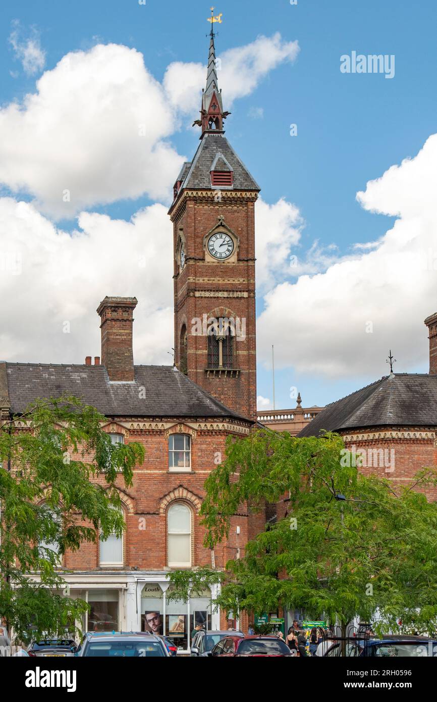 Market Hall Clock Tower, Louth, Lincolnshire, England Stockfoto